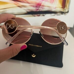 Dolce and Gabbana Authentic New rose gold sunglasses.